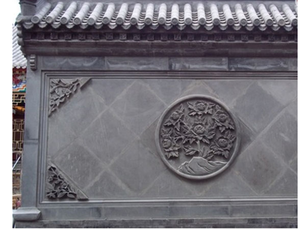 徽派建筑，古建青瓦，磚雕造型墻